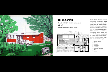 „Bikavér" című ajánlati típusterv nyaralóra az ÉTK 1965-ös prospektusából –  terv: Farkasdy Zoltán