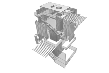 Lauder Javne Közösségi Iskola Robotikai és Informatikai Kreatív Tanulmányi Központ. Vezető tervezők: Z. Halmágyi Judit; Kőszeghy Flóra. Kép: ZHJ Architects