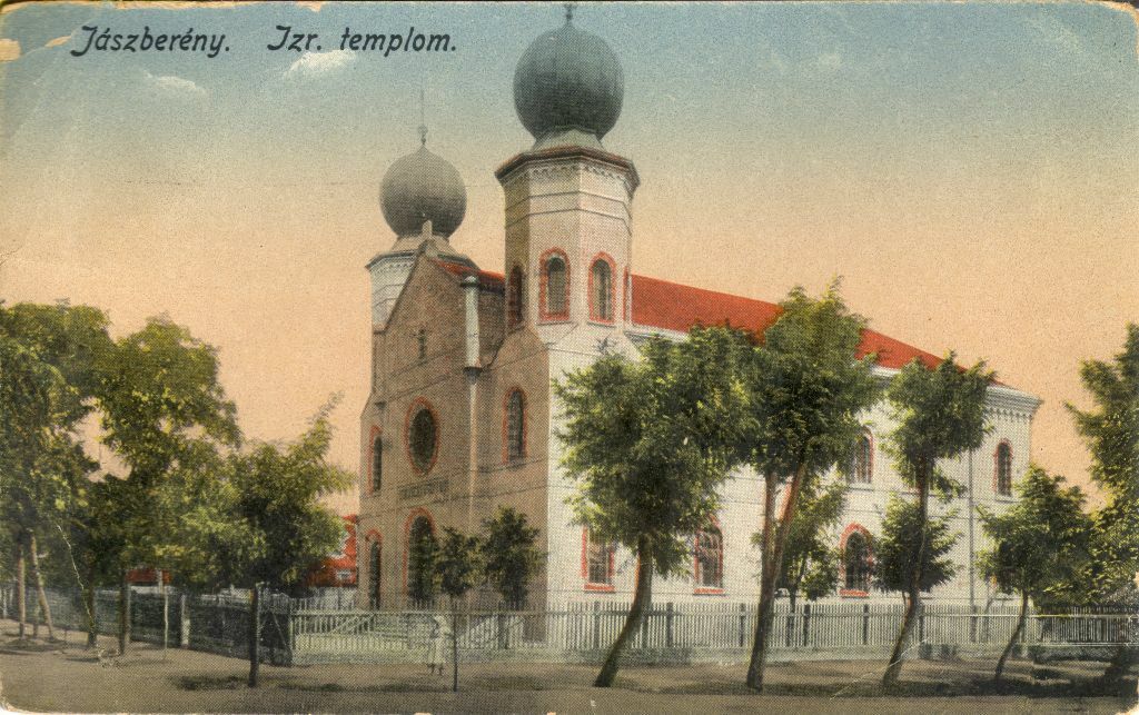 Zsinagóga, Jászberény, 1900 körül - építész: Kovács Károly - forrás: képeslap a szerző gyűjteményéből