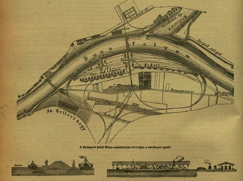 Lágymányosi Déli Kikötő terve. Forrás: Vasárnapi Ujság