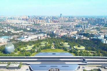 Jiaxing új pályaudvara, Kína, MAD Architects, A kép forrása: www.i-mad.com
