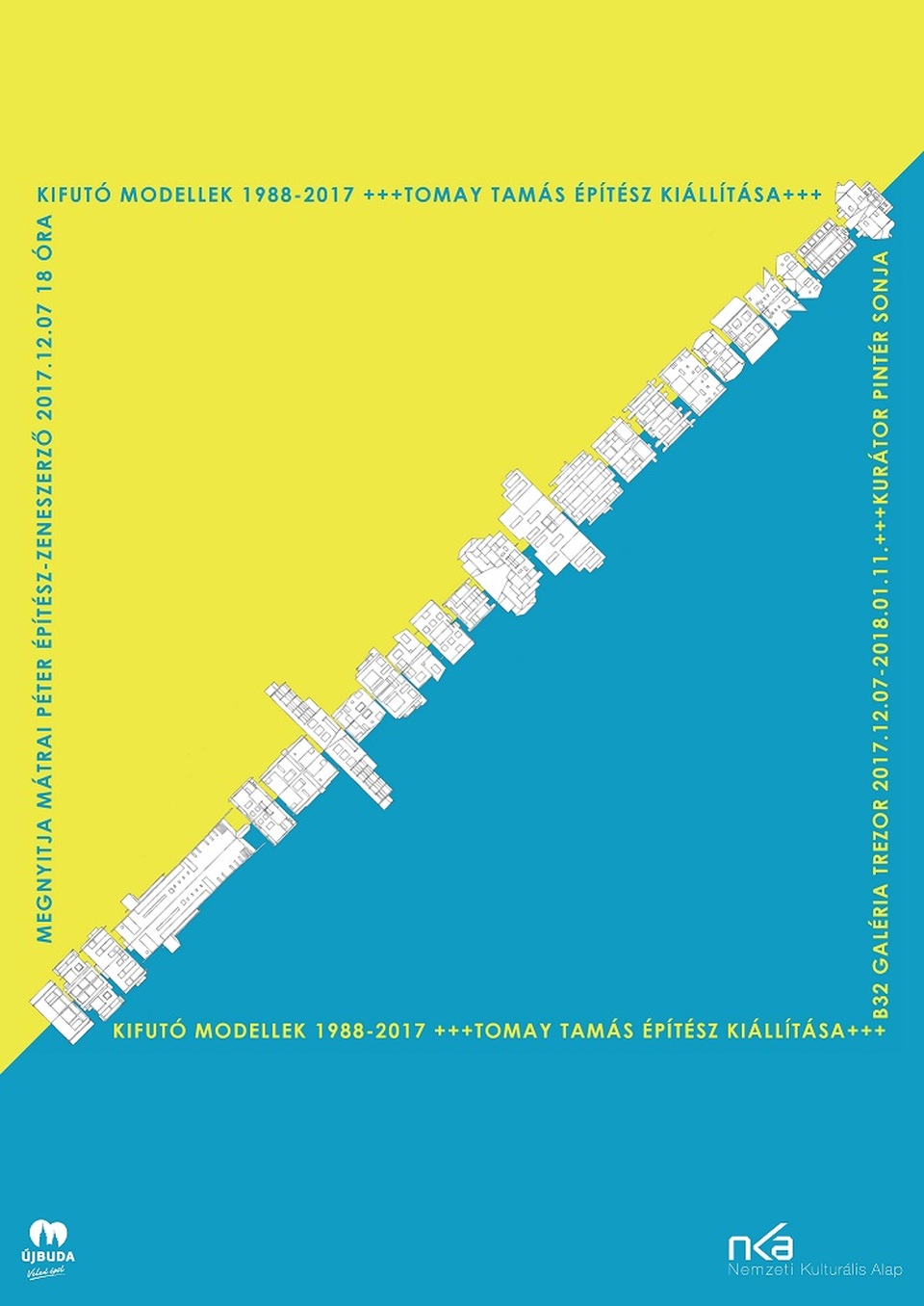 A B32 Galériában rendezett Kifutó Modellek című kiállítás végleges plakátja – Tomay Tamás