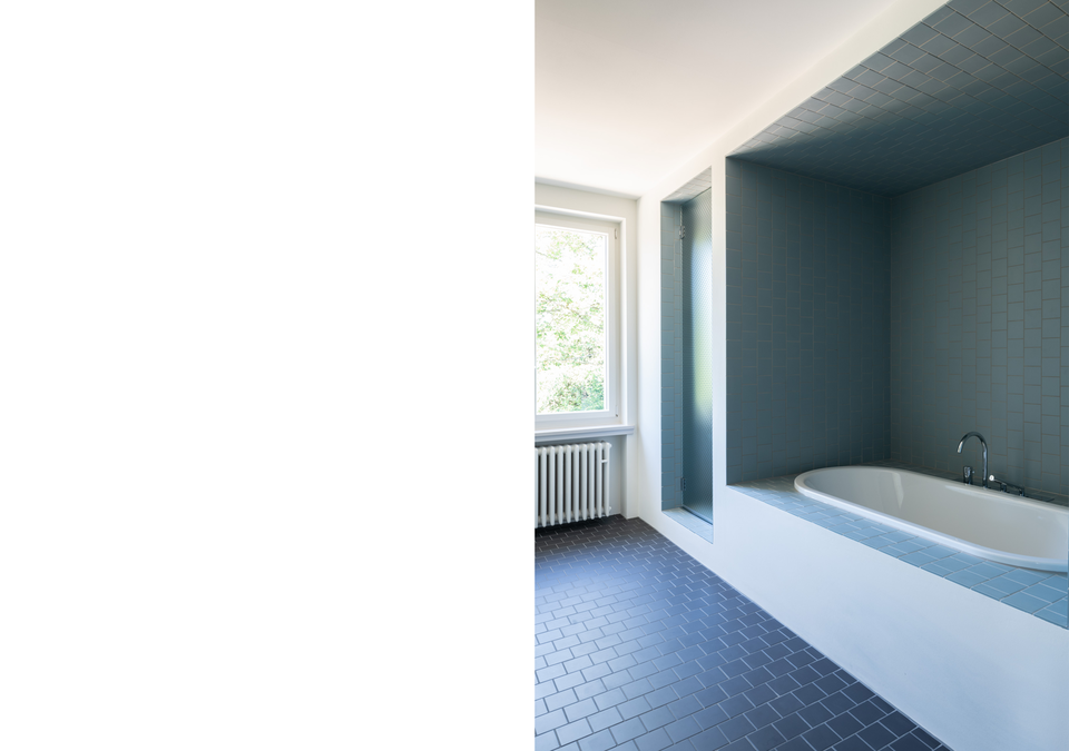 Forch, Családi ház. Építész: Mentha Walther Architekten. © Beat Bühler Fotografie - Főépület: fürdőszoba