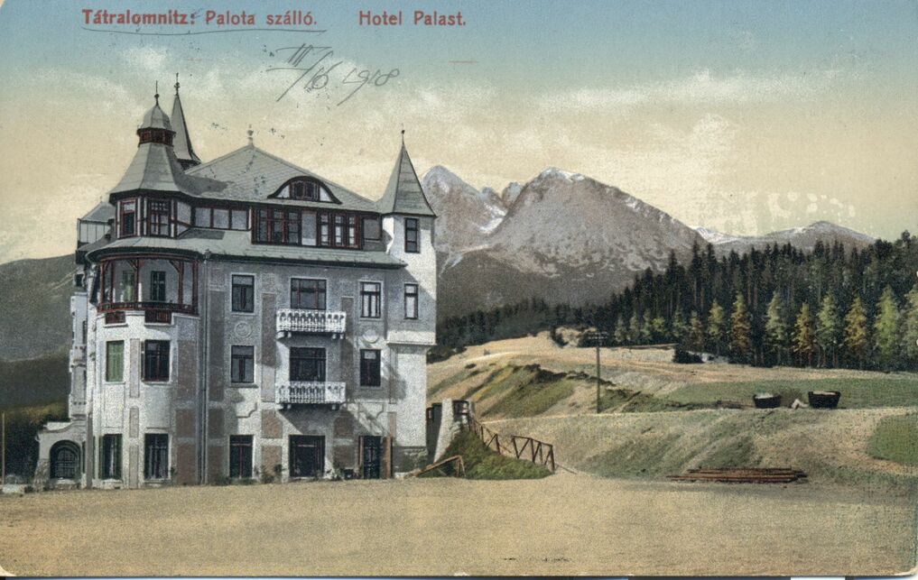 Tátralomnic, Palota szálló, 1918 körül, tervező: Györgyi Géza és Hoepfner Guidó (MKVM, CC BY-NC-ND)