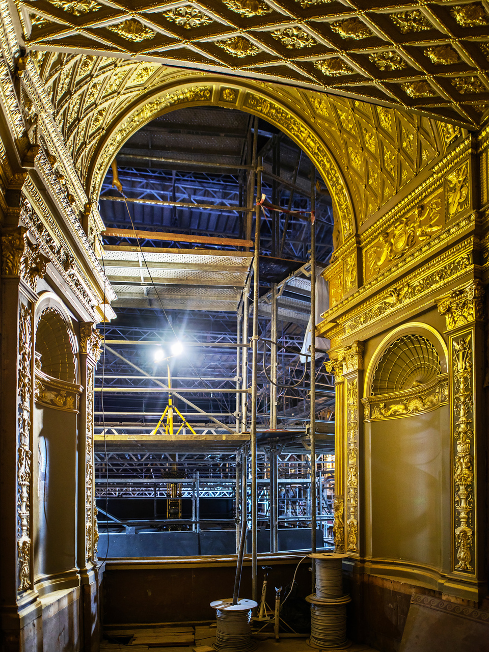 Páholy a felújítás alatt álló Operaházban, Fotó: Gulyás Attila