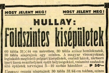 Hullay László és Trepák István műveinek hirdetése, Tolnai Világlapja