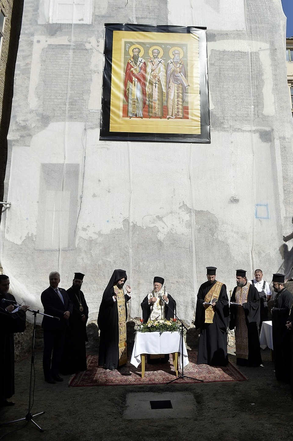 Az új budapesti ortodox templom alapkőletétele. Fotó: MTI/Soós Lajos