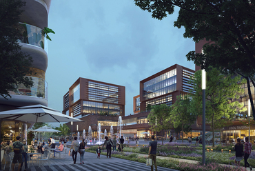 Ilyen lesz a Zaha Hadid Architects által tervezett új városnegyed. Forrás: zaha-hadid.com