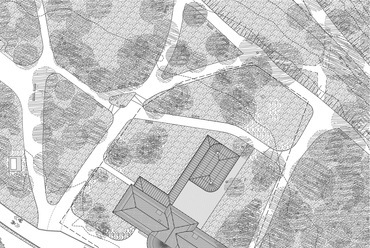 Normafa Síház rekonstrukciója és bővítése – helyszínrajz – terv: Hetedik Műterem és Studio Konstella 