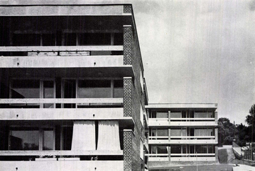 Mináry Olga által tervezett lakóházak a Hankóczy úton (2. ker.). Forrás: Arcanum / Magyar Építőművészet 1974.