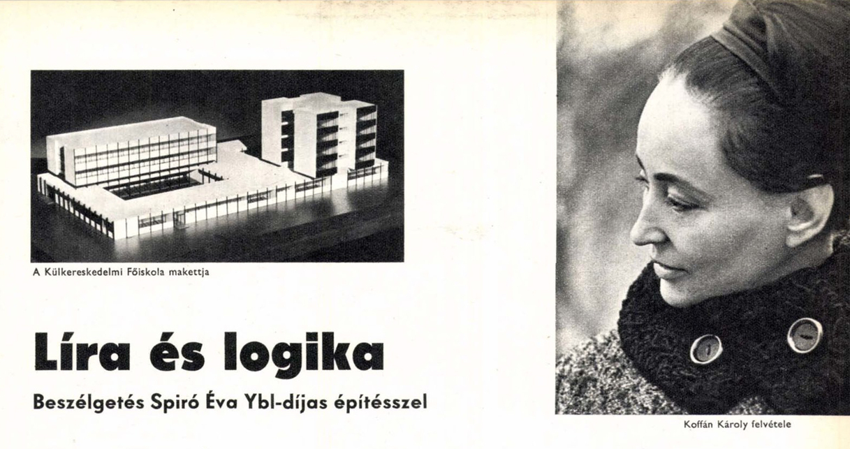Egy Spiró Éváról szóló cikk címoldala. Forrás: Arcanum / Budapest 1969.