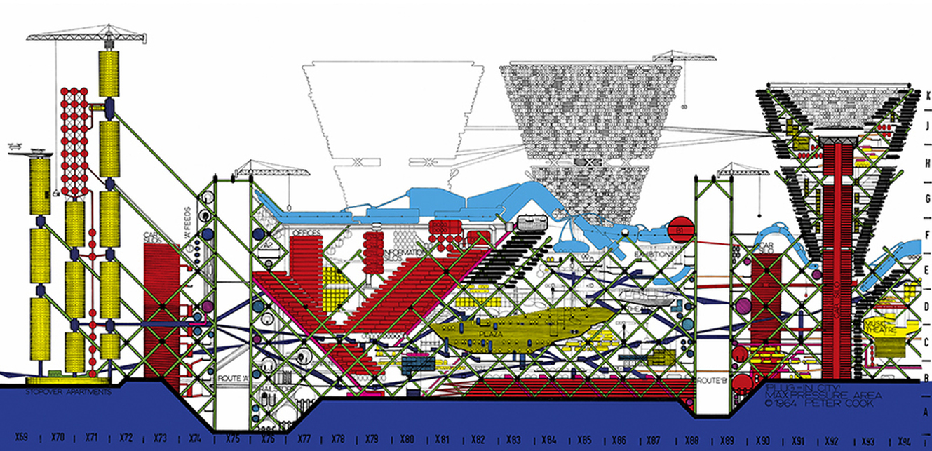 Plug-In_City, Archigram – forrás: Archigram Archives