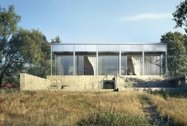 H40 lakóház, Balaton északi part – építész: KONTEXTUS studio – látványterv: Gazdag Zoltán