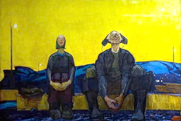 Ada 1959-ben készült Szerelmesek című festménye, amelyet a sarkkörön töltött éveik során festett Kara falujában. A festmény őt és Volodimirt ábrázolja (1959).  Fotó: vesti.ua