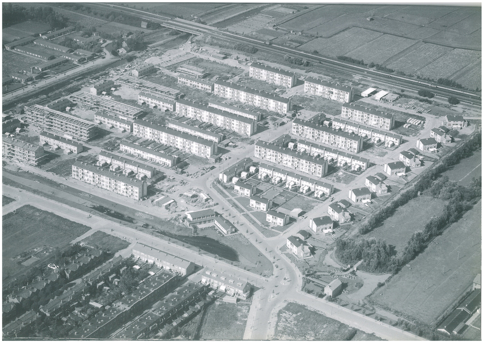 Bomenwijk építés alatt ('50-es évek eleje), Delft. Fotó: ismeretlen fotós