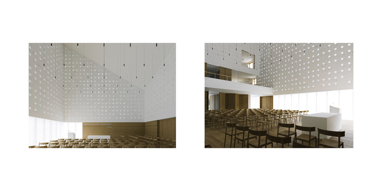 Templomépítés Kecskeméten - A Széchenyivárosi Református Templom és Gyülekezeti Otthon tervezésének folyamata, belső látványterv