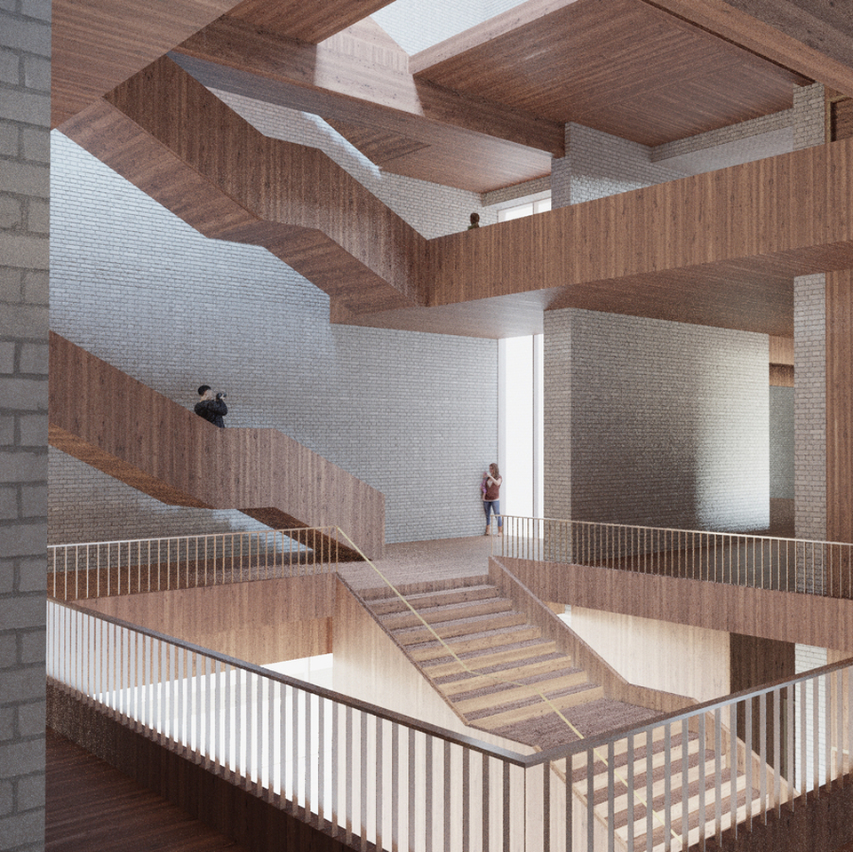 A Studio Konstella műve az Építészet Ligete pályázaton. Az új múzeumépület központi alulája 