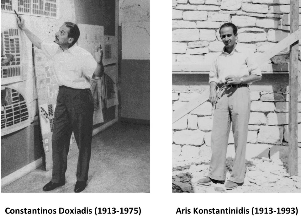 Aris Konstantinidis és Constantinos Doxiadis. Forrás: Helen Fessas-Emmanouil