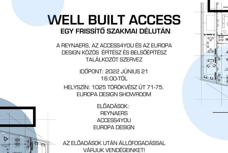 Well Built Access – építész és belsőépítész találkozó