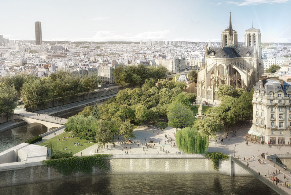 A  Bureau Bas Smets nyertes pályamunkája a párizsi Notre-Dame környezetrendezésére