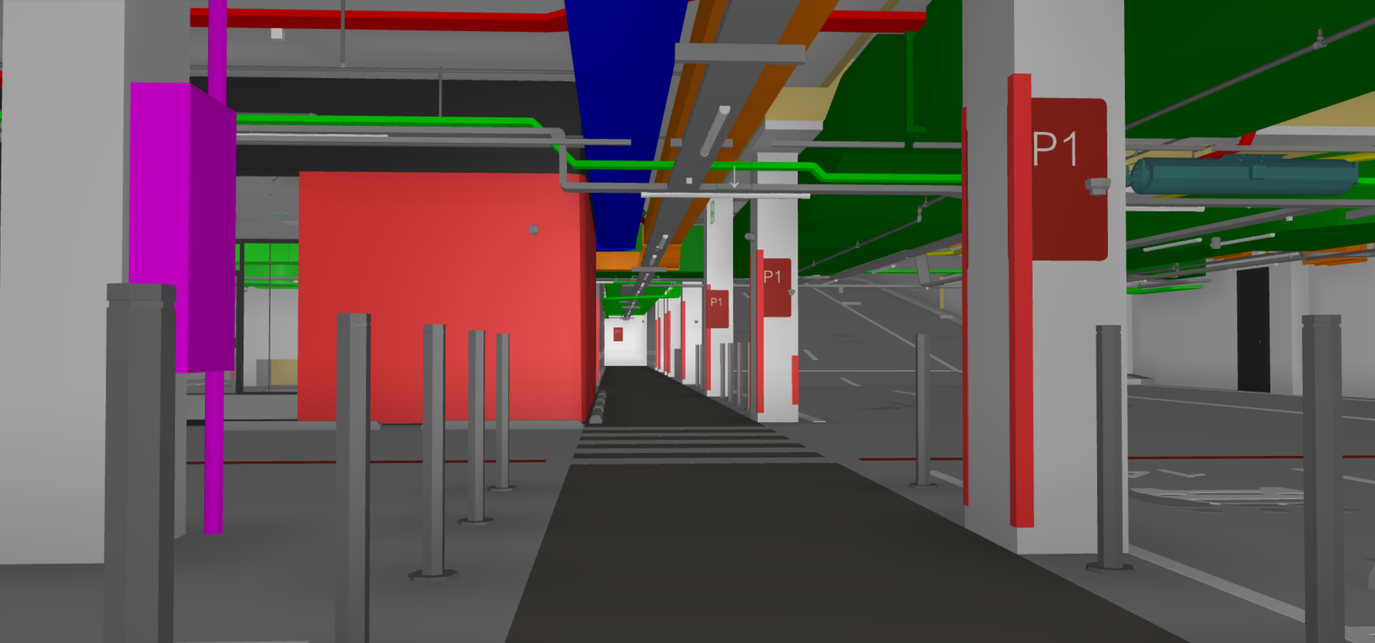 A MOL Campus  BIM modellje, szerző: Finta Stúdió. Forrás: Market Építő Zrt.