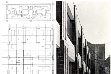 Kórház-laboratórium és intézeti gyógyszertár, Győr, Józsa Mária, Magyar Építőművészet, 1977/3, 18. oldal