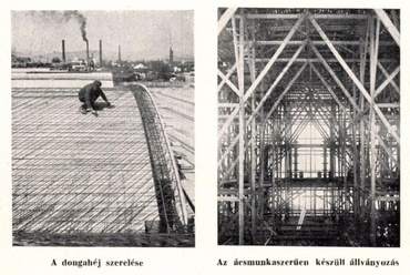 Fotók az építkezésről. Forrás: Tér és Forma, 1933. 1. szám