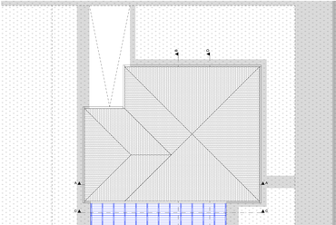 Egy pestszentlőrinci Kádár-kocka újrakondicionálása. Tetőterv. Tervező: Rêve Abstraction. 