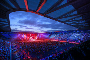 Zaha Hadid Architects: Aarhus Stadium, a rendert készítette: Negativ. Forrás: Zaha Hadid Architects