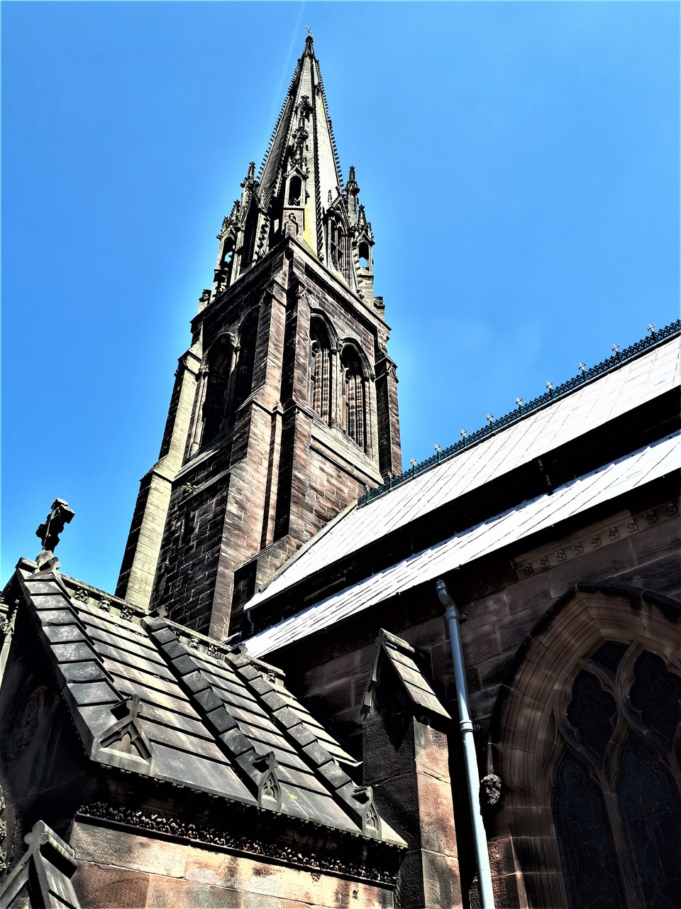 Cheadle, Szent Egyed-templom tornya. Jeney András fotója, 2018.