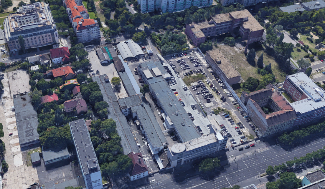 A Váci úti tömb, ahol az iroda- és lakóberuházást tervezik megvalósítani. Fotó: Google Maps	