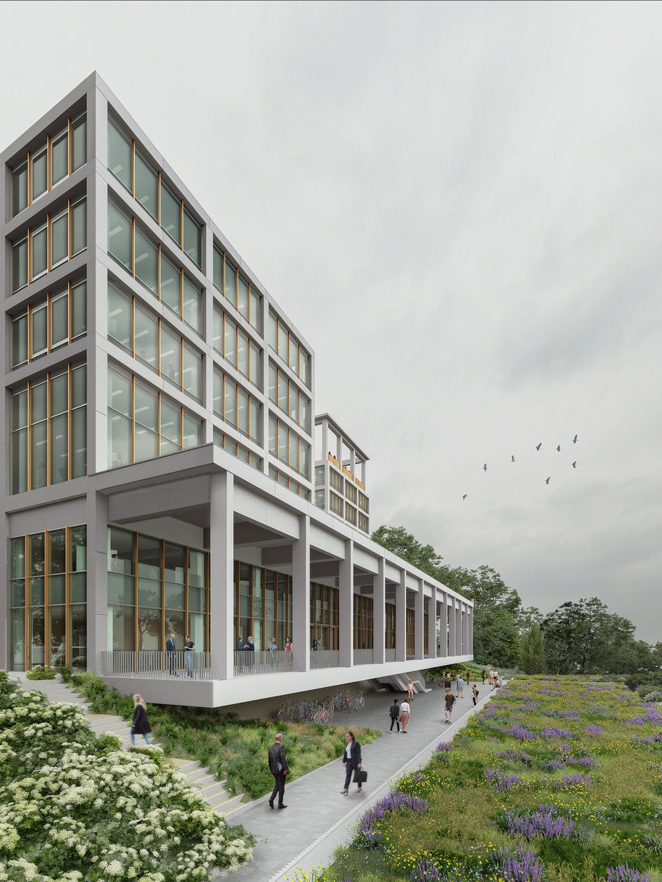 A Corvinus Egyetem új Ménesi úti Campusának tervei, Építészet: PLANT - Atelier Peter Kis, Generáltervezés: Lean Tech Mérnökiroda