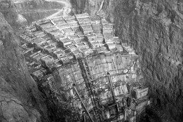 Hoover-gát – Az építkezés 1934. február 24-én ©public domain