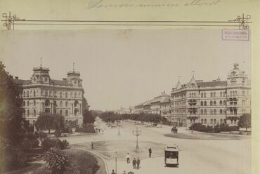 Az Andrássy út és a Kodály körönd (Körönd) a Városliget felé nézve, az 1890-es években. Forrás: Fortepan / Budapest Főváros Levéltára.