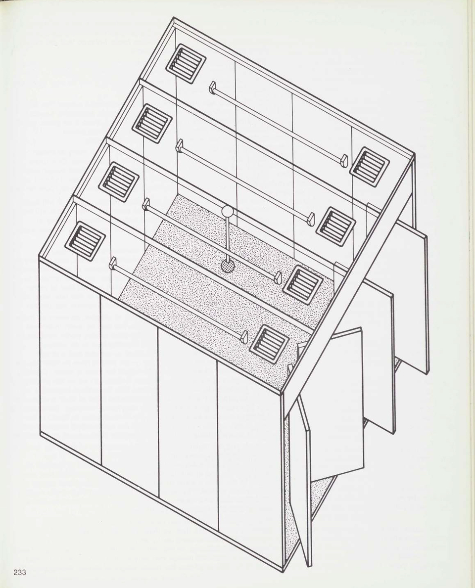 Az Archizoom hanginstallációjának rajza a MoMA katalógusából – Emilio Ambasz (ed.), Italy: The New Domestic Landscape – Achievements and Problems of Italian Design, The Museum of Modern Art (New York) 1972, p. 233.