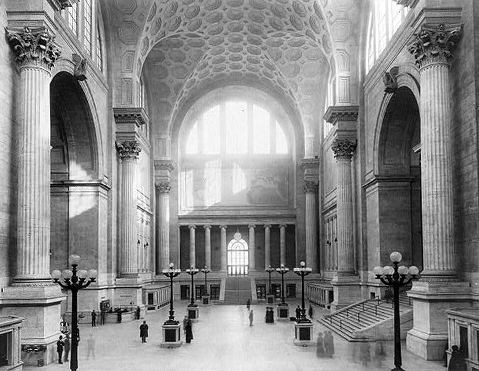 A Penn Station 1911 körül, Forrás: Wikimedia Commons