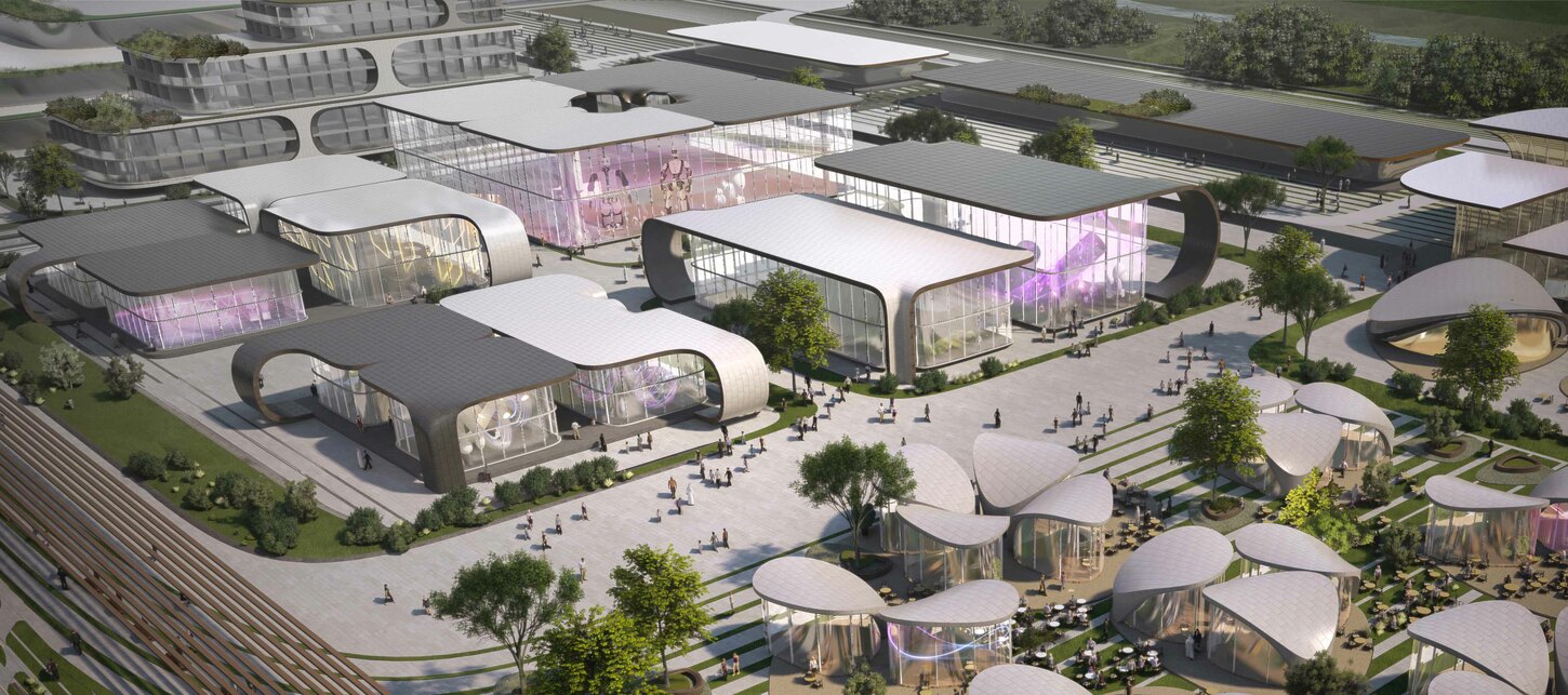 A Zaha Hadid Architects és a JK Lab Architects terve az odesszai Expo 2030 helyszínére – forrás: JK Lab