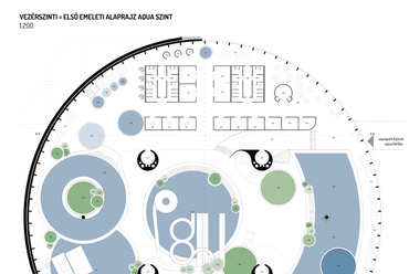 Az AU.ROOM megvételt nyert pályaműve a pécsi aquapark tervpályázaton