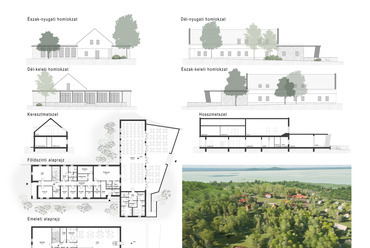 Étterem és szabadtéri színpad – Az ALFATERV kiemelt megvételt nyert pályaműve az MCC révfülöpi pályázatán.