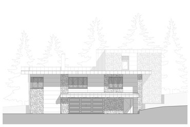 Északkeleti homlokzat - Délnyugati homlokzat - INVEX Építész iroda: családi ház.