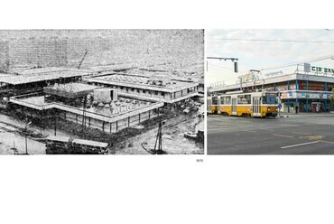A Kelenföld Városközpont 1970 és 2023. Forrás: Pestbuda.hu és Kis Ádám / Lechner Tudásközpont
