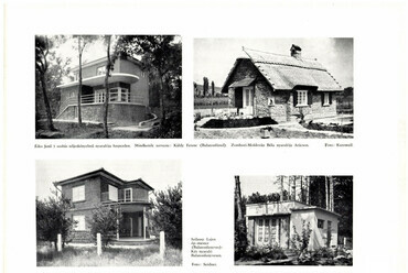 Helyi építőmesterek és építészek által tervezett nyaralók a Balaton-parton a harmincas évek első felében. / Forrás: Tér és Forma 8 (1935) 3.
