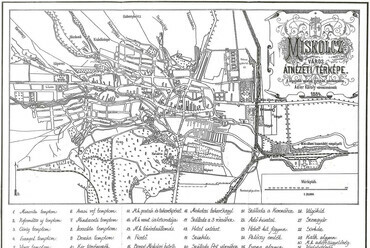 Miskolc térképe 1884-ben. 
