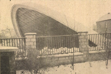 Az elkészült tető fényképe a Mélyépítéstudományi Szemle 1963/7. számából. Forrás: ADT Arcanum
