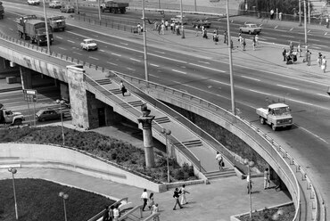 Boráros tér, Petőfi híd pesti hídfő, 1983. Forrás: Fortepan / UVATERV
