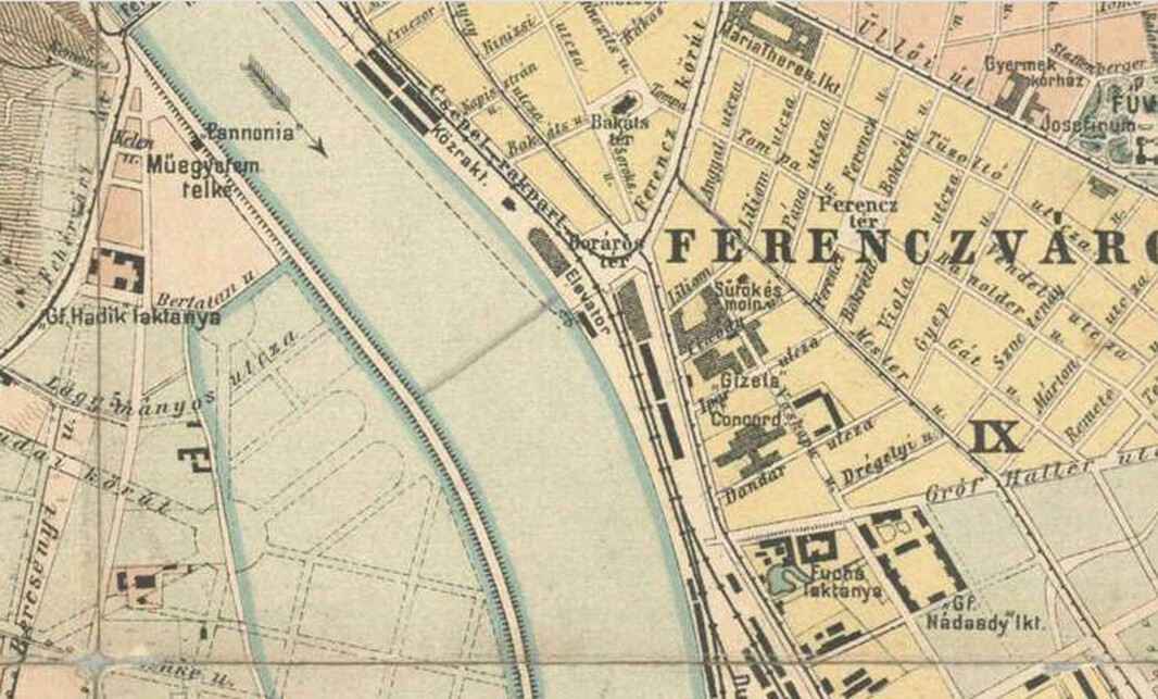 1903-as térkép a területről. 
