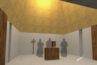 Az új kápolna látványterve. Forrás: Vadász és Társai
