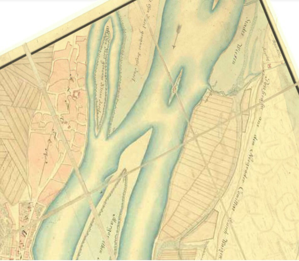 1793-as térkép a területről. Forrás: Arcanum
