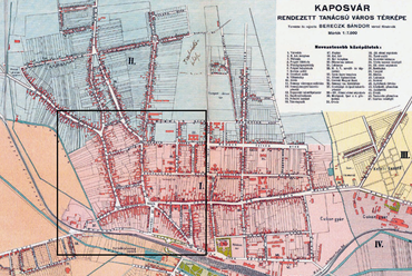 A kaposvári gettó elhelyezkedése. Forrás: https://www.szombat.org/tortenelem/kaposvar-zsidosaganak-kifosztasa-1944-tavaszan
