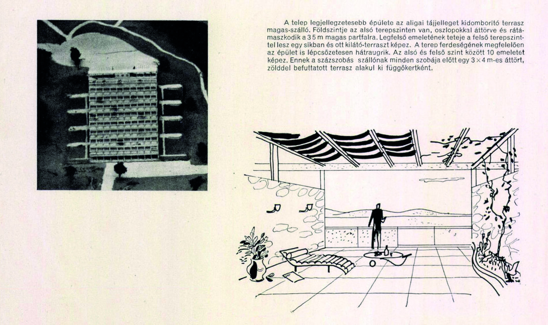 Olgyay Aladár és Olgyay Viktor: Balatonaliga üdülőtelep fejlesztési terve. Forrás: Magyar Építőművészet 1944/8 185-193
